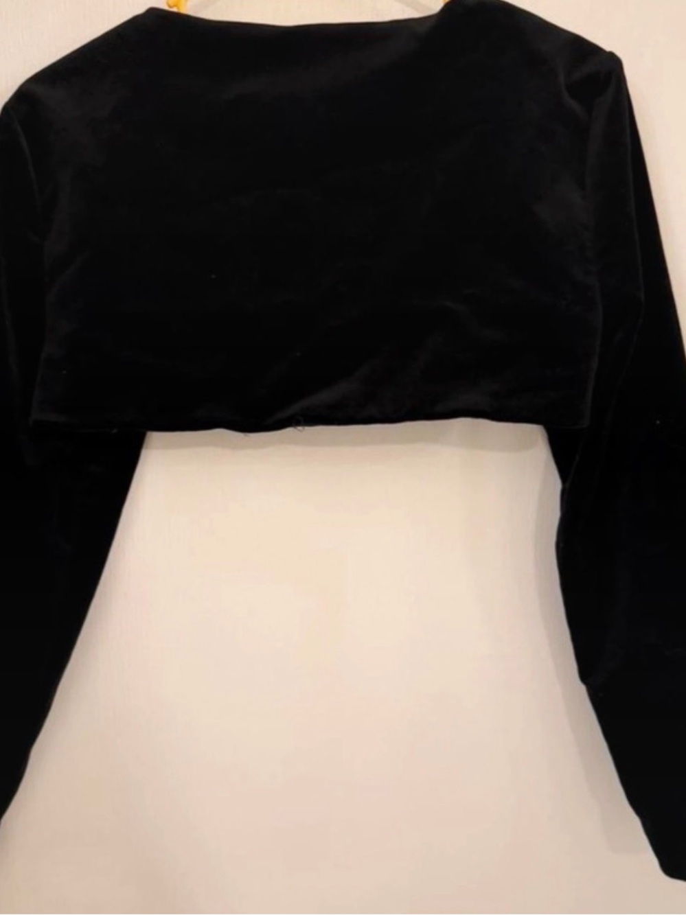 House of CB Black Velvet Dress with Lace Trim - Picture 7 of 8